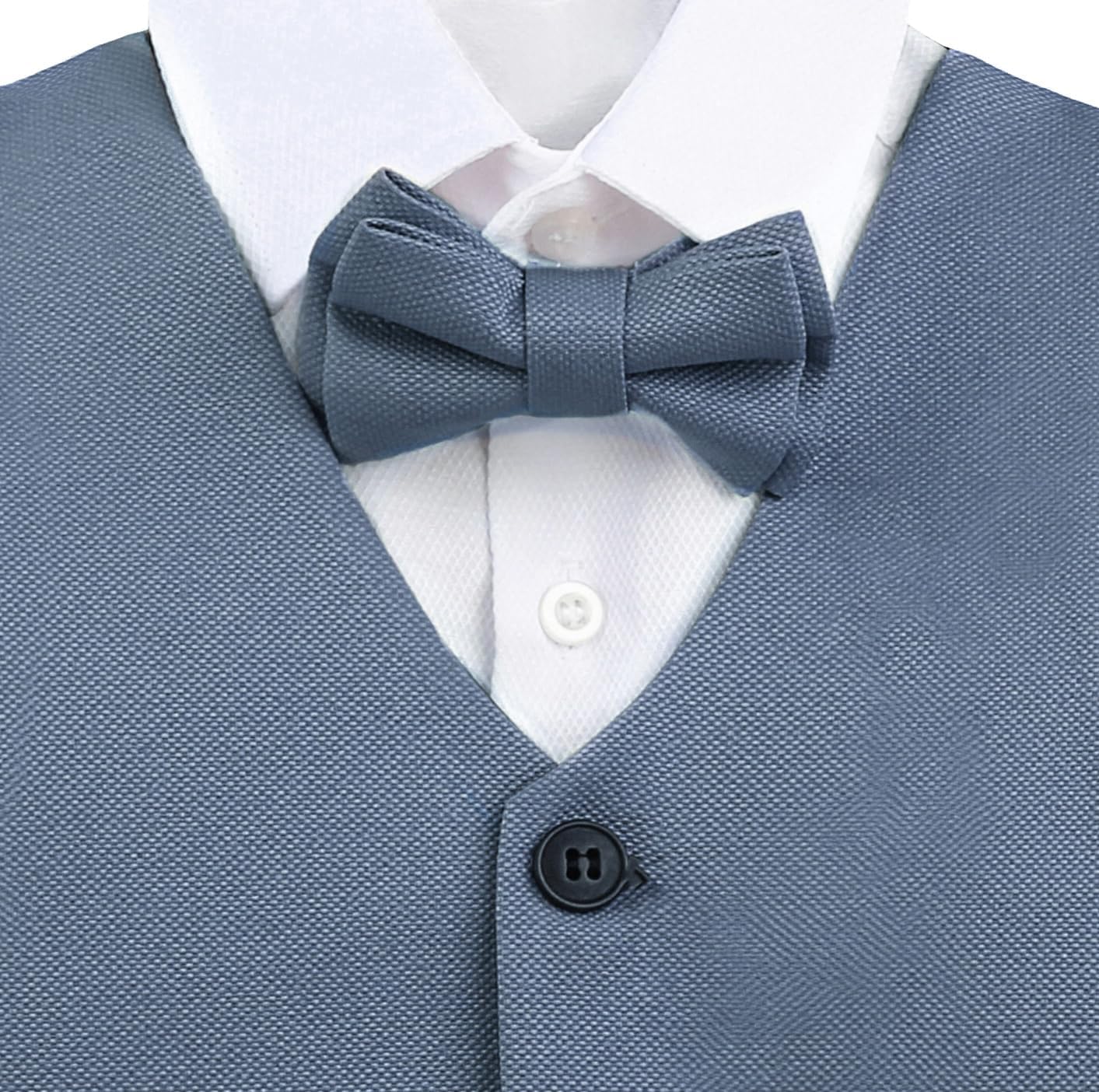 Lilax Boys Formal Suit 4 Piece Vest, Pants and Tie Dresswear Outfit Suit Set