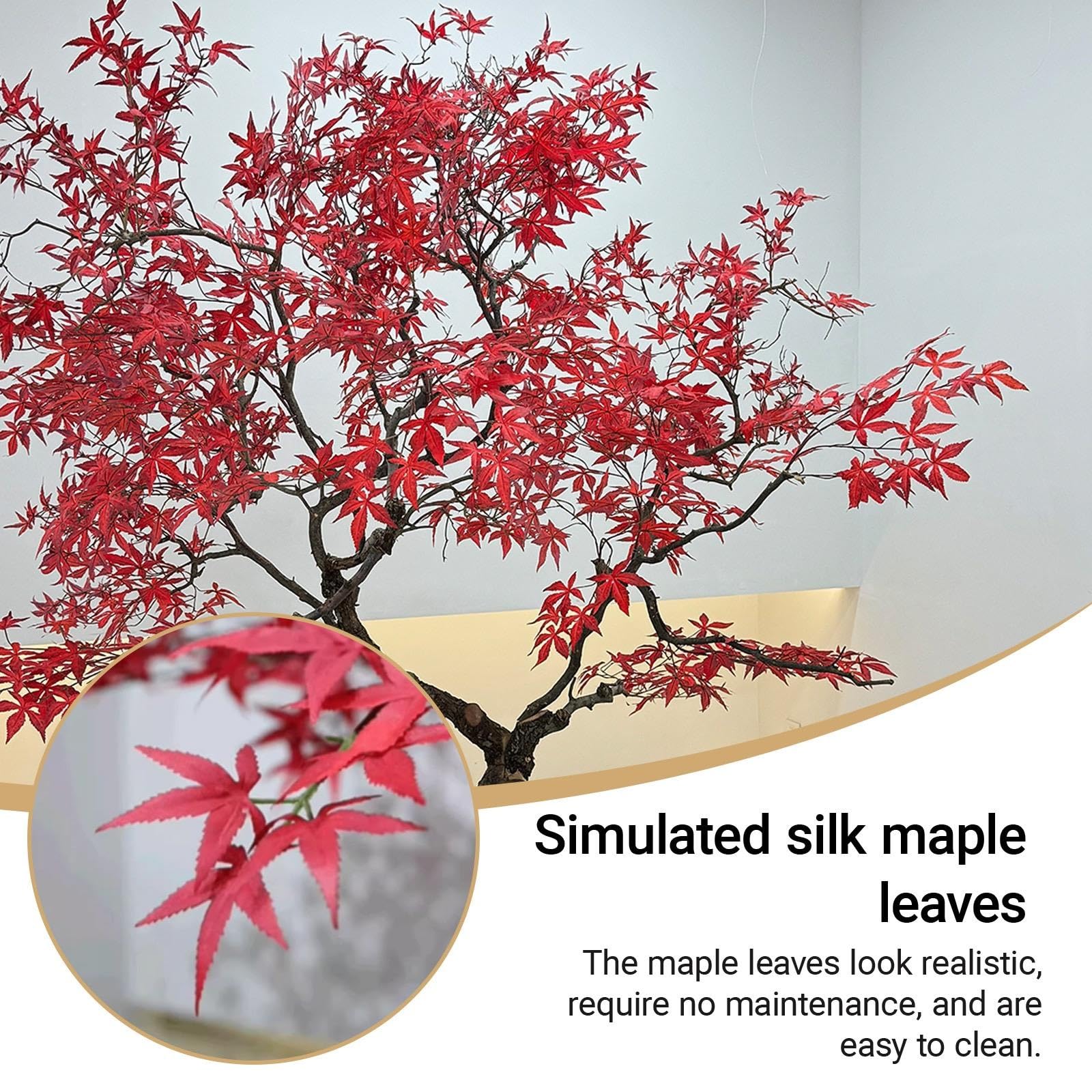 Home Mall Acero Giapponese Artificiale Rosso, Grande Albero Decorativo