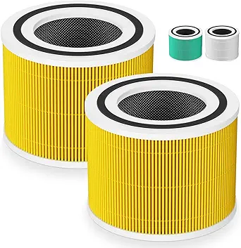 Core 300 Pet Care Replacement Filter for LEVOIT Core 300/ Core 300S/ Core 300-P/Core 300S-P/Core P350 Air Purifi-ers, 3-IN-1 HEPA Filter, Compared to Part# Core 300-RF, Yellow (2 Pack)