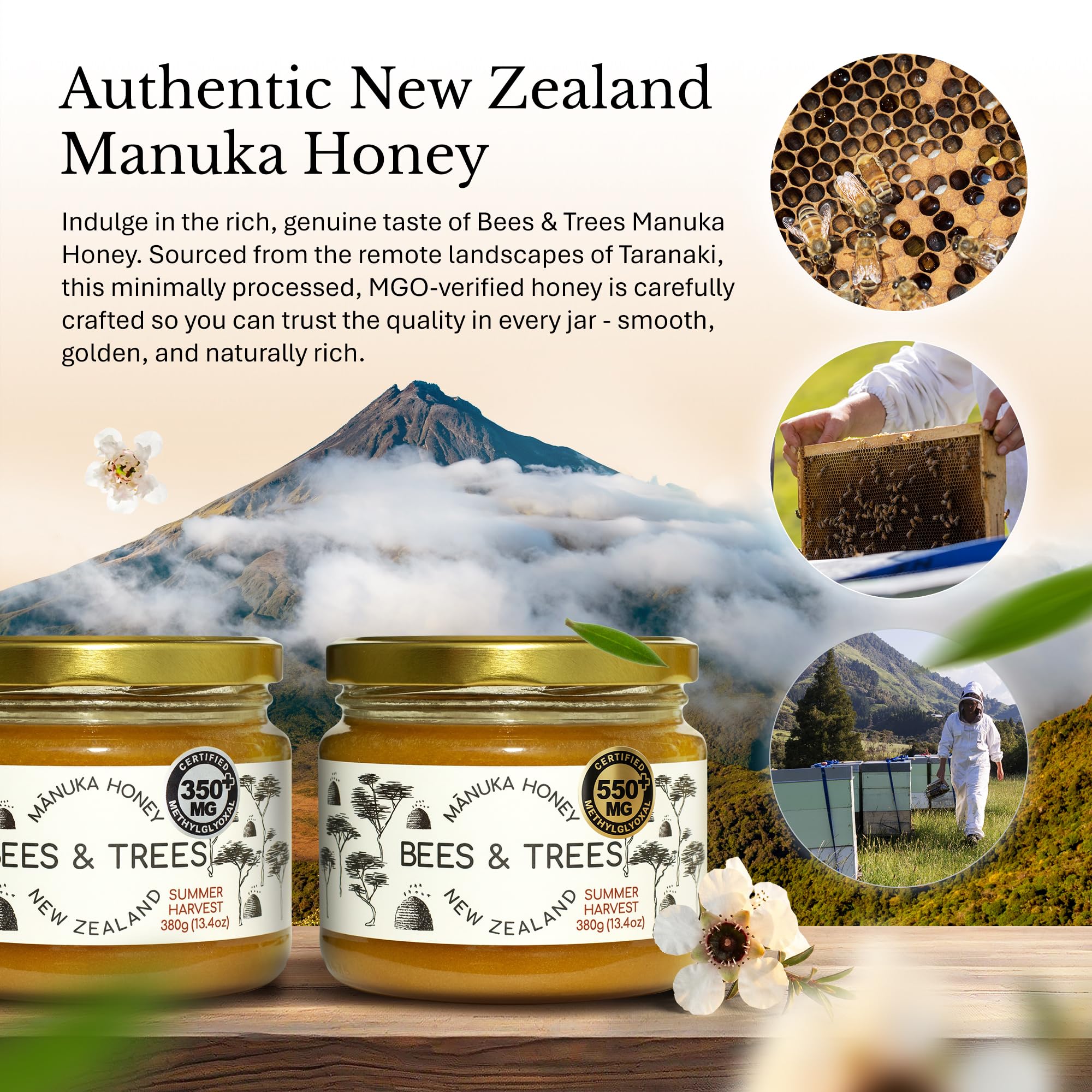 Amazon.com : Bees & Trees New Zealand Manuka Honey – 550+ & 350+