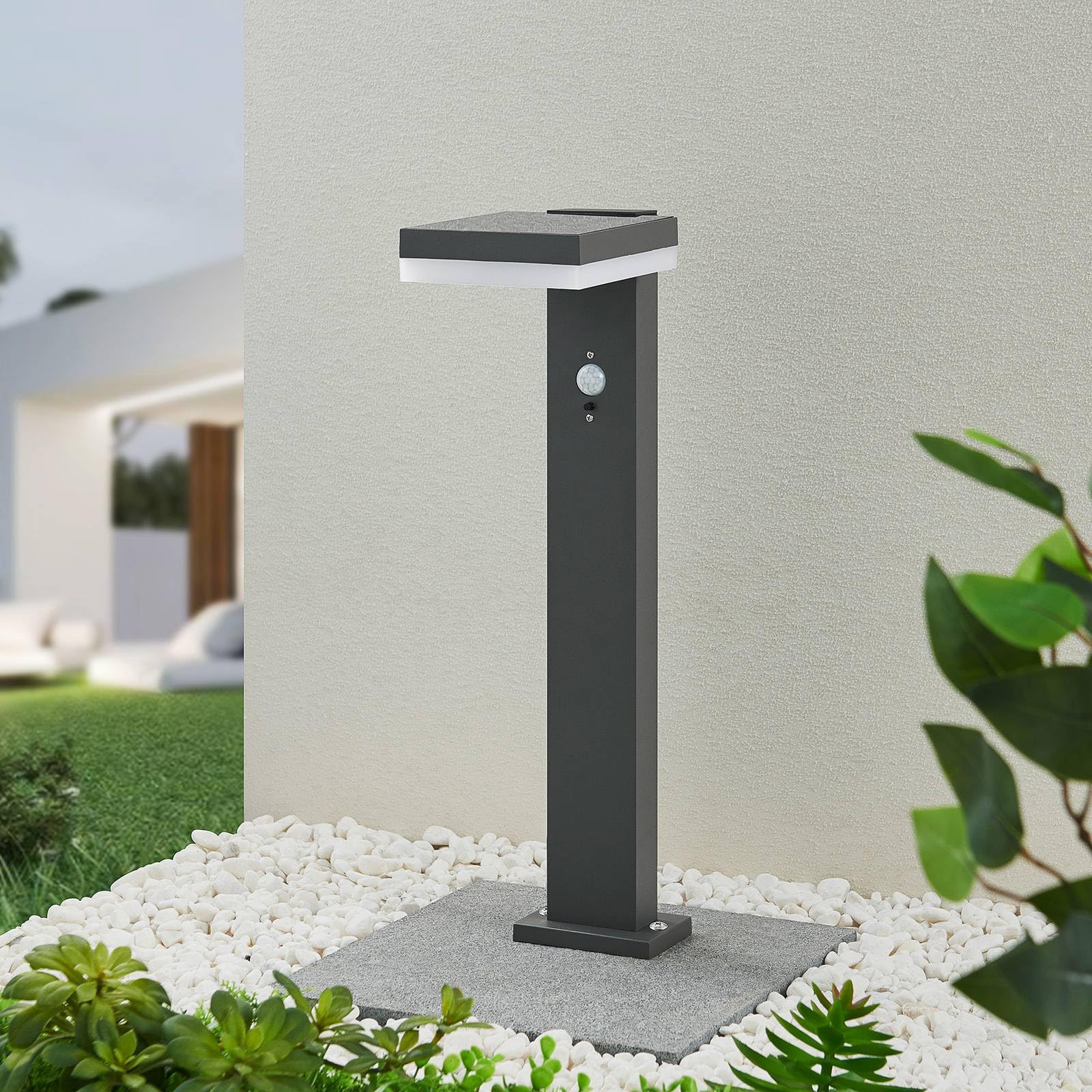 Lindby lampa solarna LED 'Laira' z czujnik ruchu, styl nowoczesny, kolor czarny, aluminium