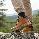 CC-Los Men's Waterproof Work & Hiking Boots - Soft Toe Slip-Resistant with Cushioned Midsole Size 7-13.5