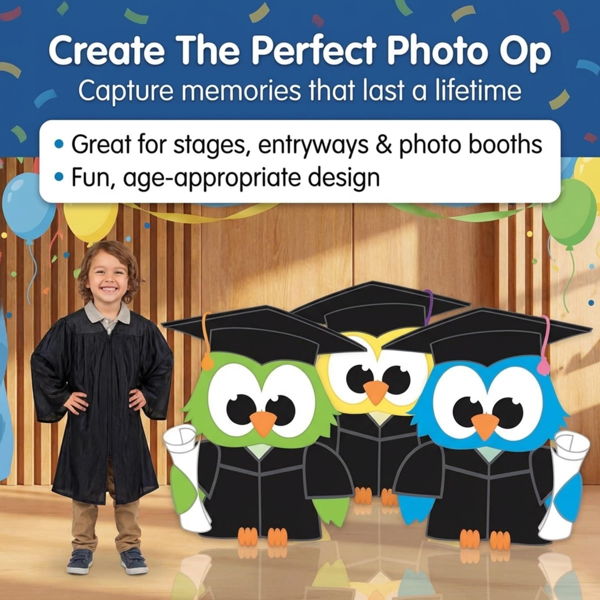 Amazon.com: Happy Graduates Graduation Owl Standups Kit, Set of 3