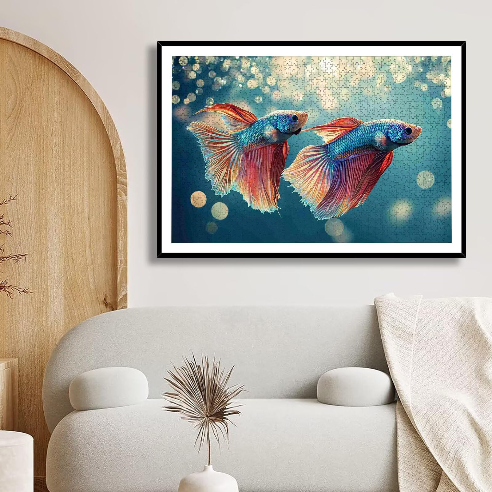 Puzzle 1500 Pièces Koï, Puzzle 1500 Pièces Adultes et Enfants, Puzzles Bois avec Une Boîte d'emballage Exquise, Jeu Éducatif Puzzles Animal, Decoration Maison, Cadeau Femme, Cadeau Homme, -8631