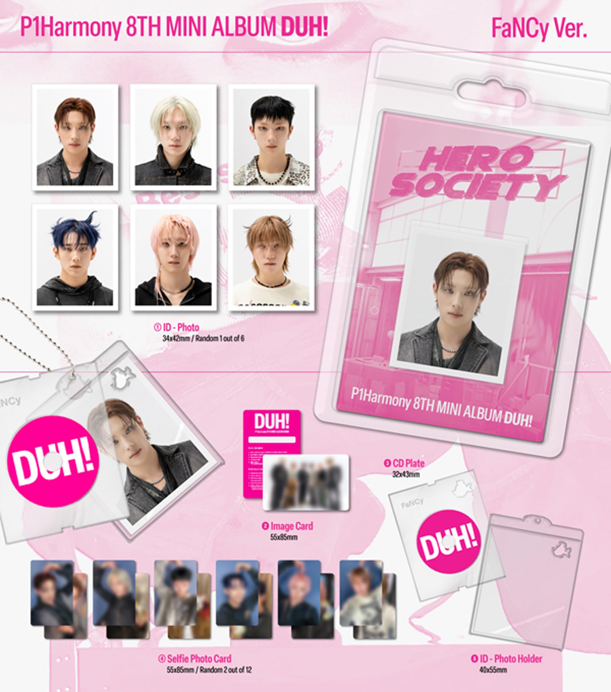 Amazon.com: P1Harmony DUH! 8th Mini Album (FaNCy - THEO Ver