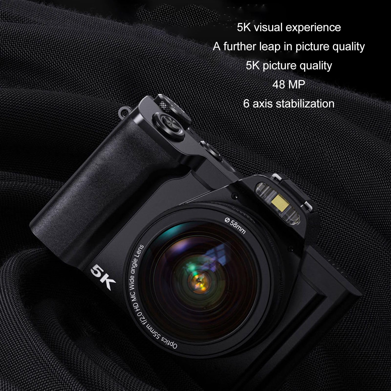 Amazon | デジタルカメラ、5Kデジタルカメラ48MP写真撮影用