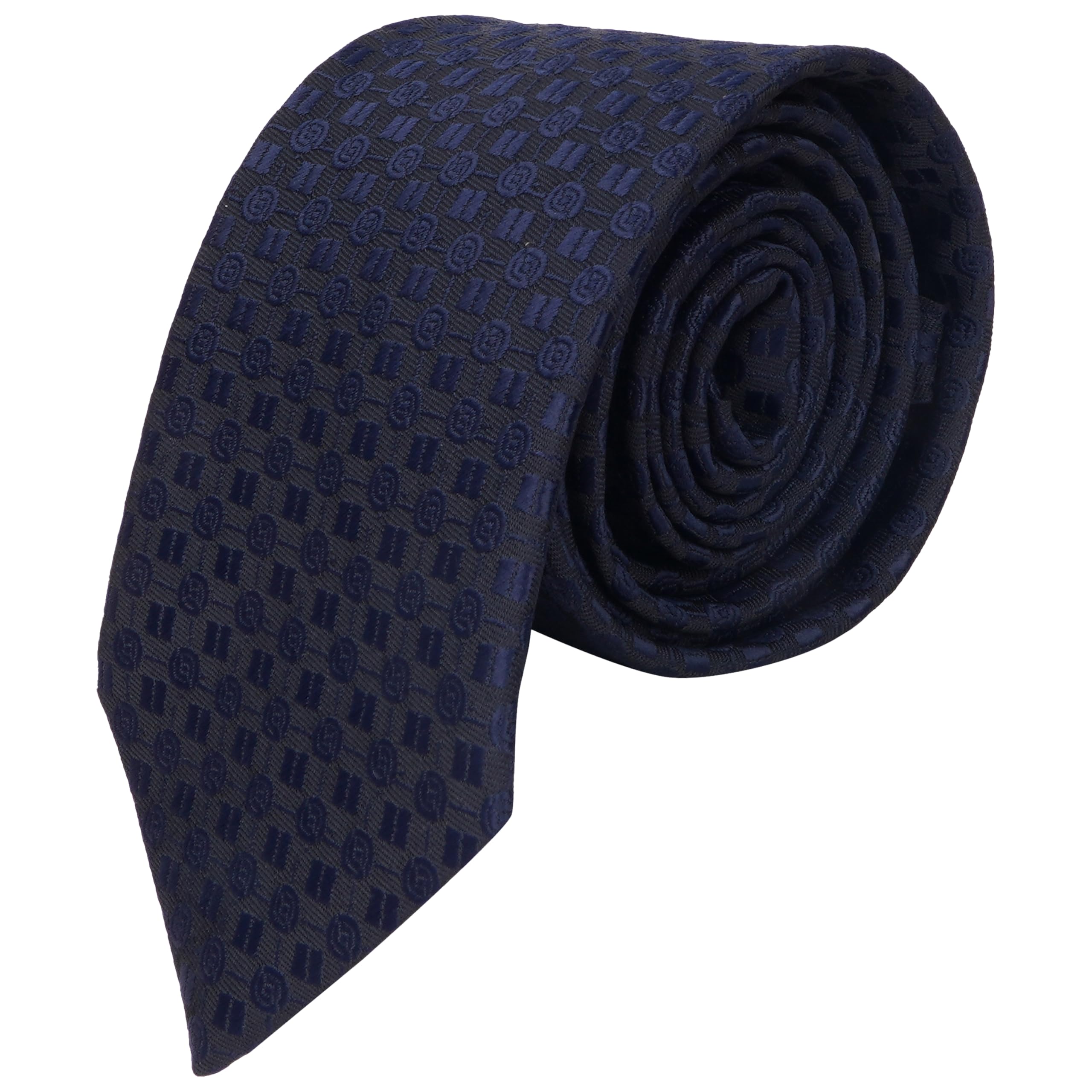 Mens Floral Micro Self, Necktie Gift Set Formal Tie (Pack of 1) (Blue (Rectangle/circle))-image-33