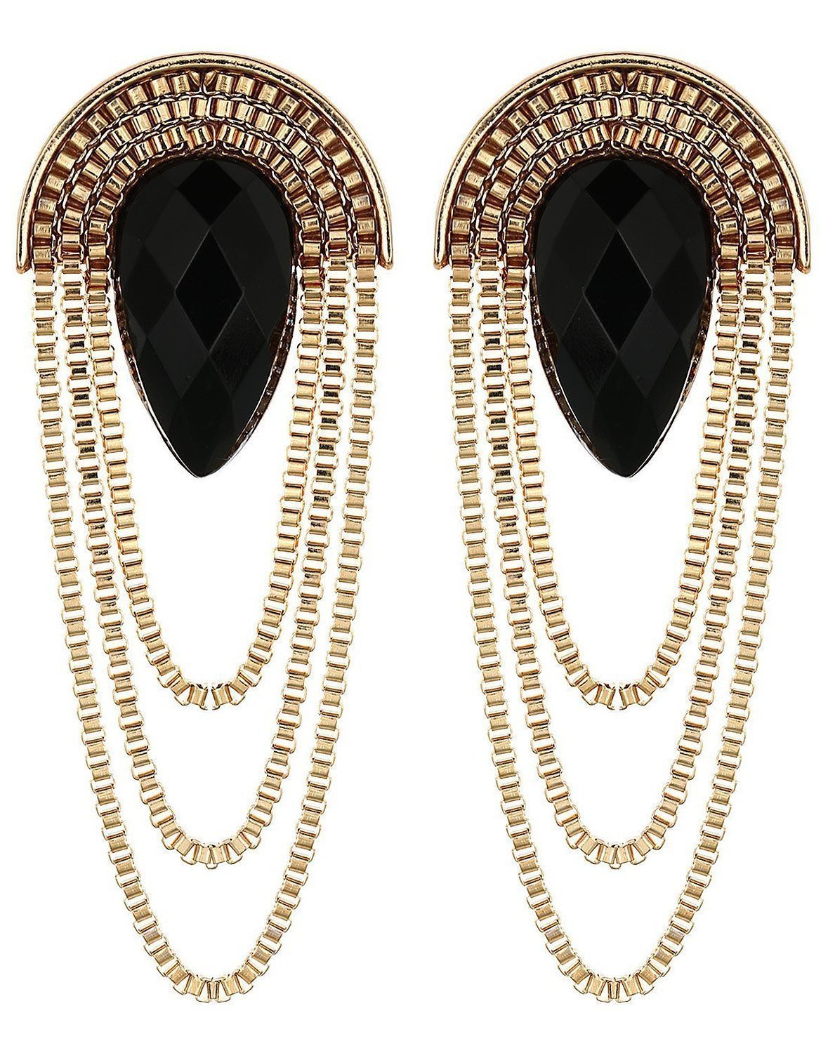 Shining Diva Fashion Black Metal Dangle & Drop Earrings For Women(Black)(amzz6946er) (B01ERQMI70) Amazon Price History, Amazon Price Tracker