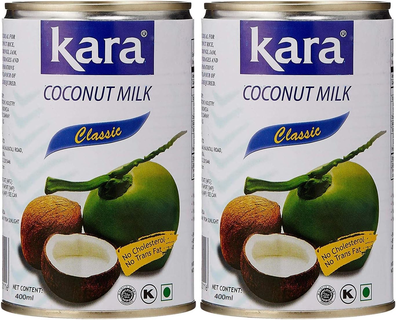 Kara Coconut Milk, 13.53 fl oz ℮ 400 ml, 2 Pack