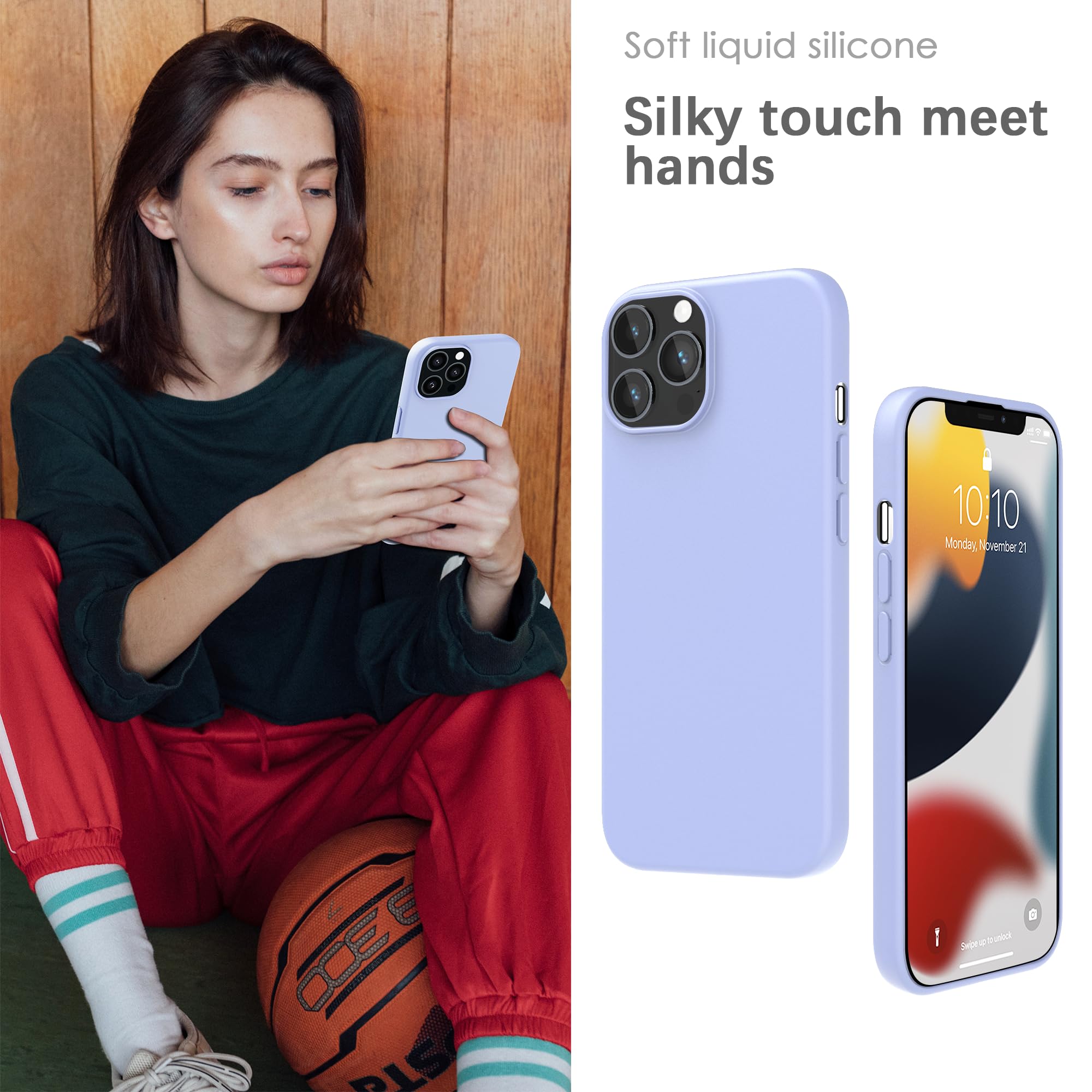 YATWIN Silicone Case for iPhone 12 Pro Max, Soft-Touch, Shockproof, DustProof - Image 4