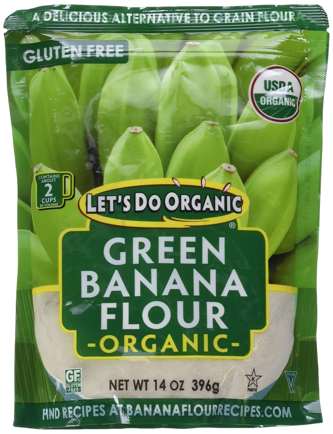 Let&amp;#39;s Do Organic Green Banana Flour, 14 Ounce (BWA25059)