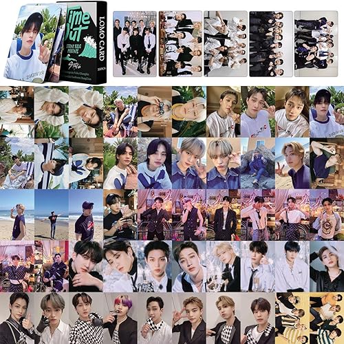 55 tarjetas de fotos de Straykids New abulm Time Out para niños callejeros nuevo álbum de tarjetas LOMO para niños extravios tarjetas de logotipo de
