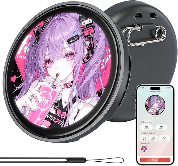 Ayearup Touch Screen LED Badge for Cosplay and Events