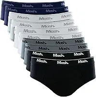 Kit 10 Cuecas Slip Algodão Cotton Hipoalergênica Masculino Mash