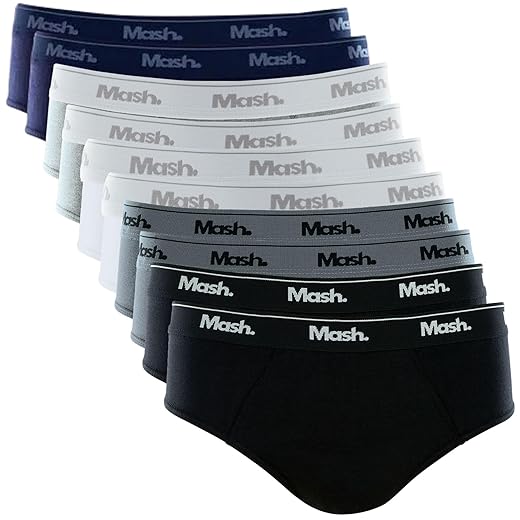Kit 10 Cuecas Slip Algodão Cotton Hipoalergênica Masculino Mash