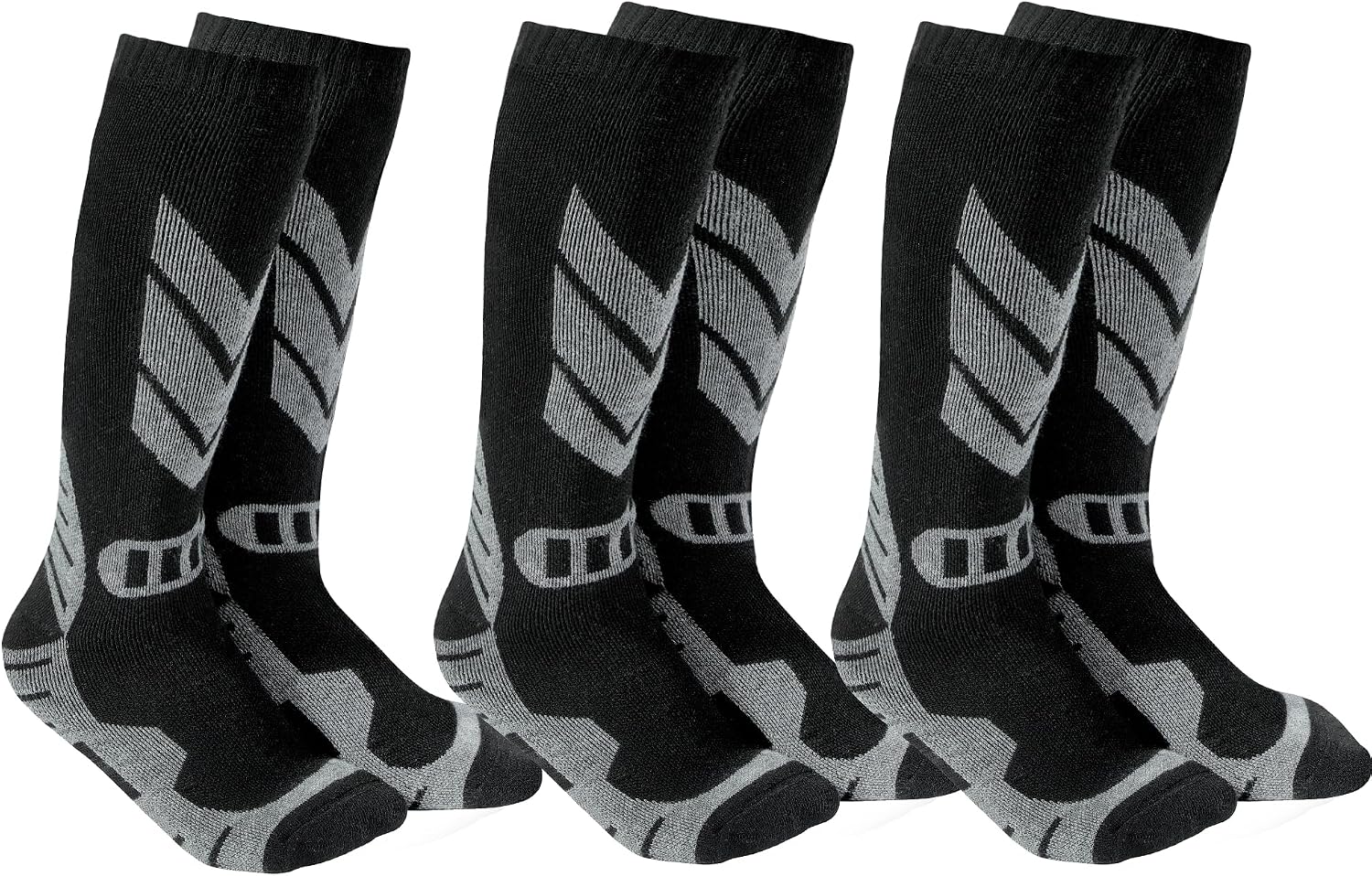 Merino Wool Kids Ski Socks - Knee High Winter Warm Snowboard Thermal Socks For Boys Girls Toddlers