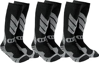 Warm Kids Ski Socks - 2 Pairs Merino Wool Skiing Socks, Winter Warm Snowboard Thermal Socks For Boys Girls Toddlers