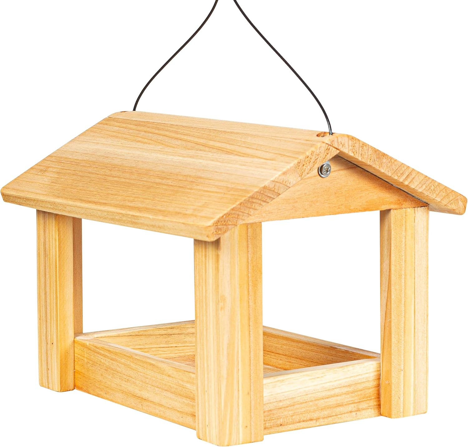 Bird Feeders for Outdoors Wood Hanging Bird Feeder for Cardinals, Finches, Chickadees
