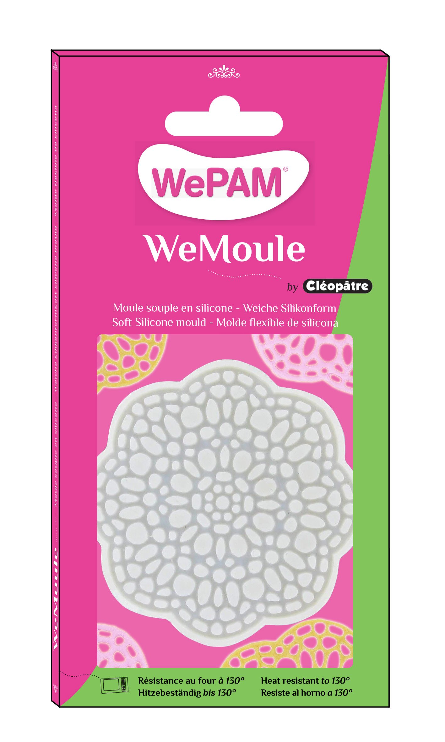 Stampo In Silicone Wepam WeMoule – Rotondo, 8 Cm, Per Pasta Modellabile, Resina E Gesso, Flessibile E Antiaderente