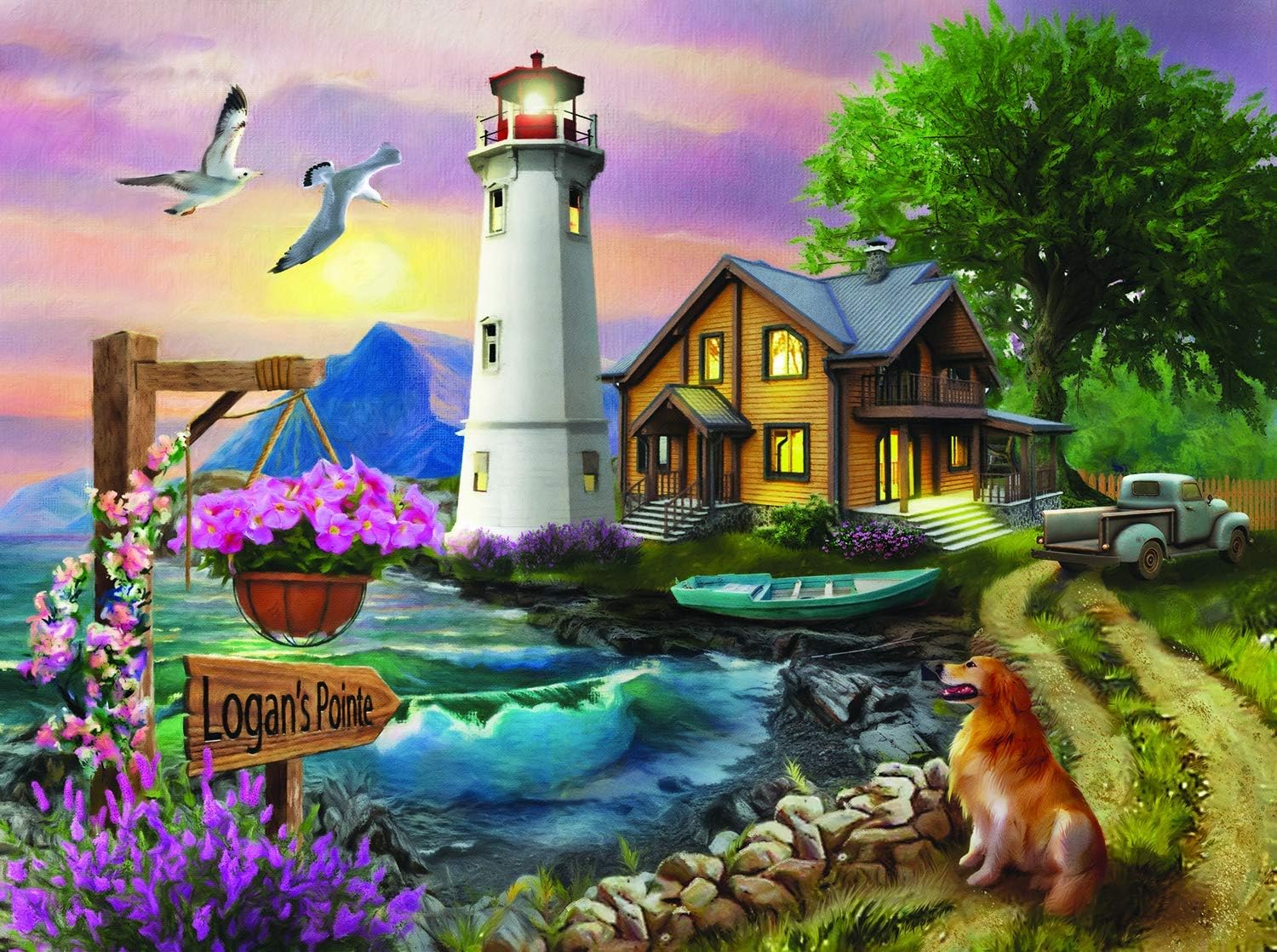 SUNSOUT INC - Logan's Pointe - 1000 pc Jigsaw Puzzle by Artist: Tom Wood - Finished Size 20" x 27" - MPN# 28945
