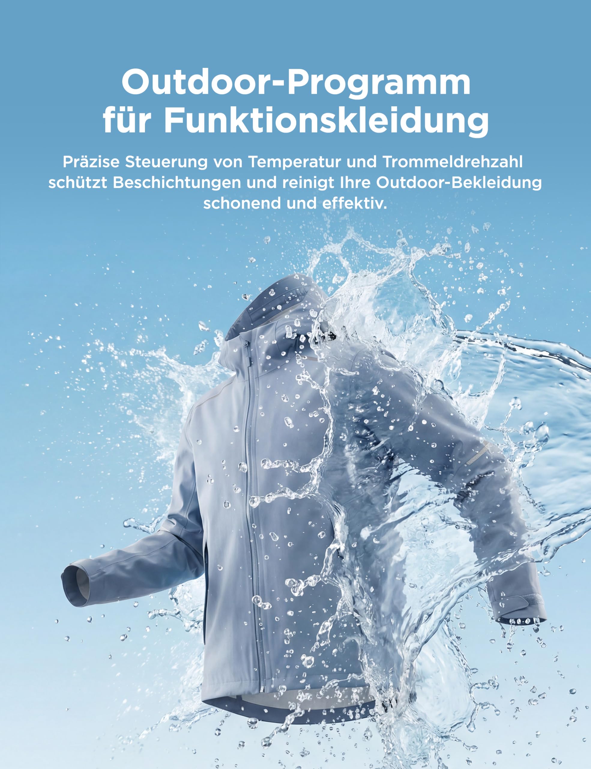Midea Waschmaschine V5 Series, 8 kg | EEK A-30% | 1400 U/min | Steam Wash | 15/45 Min Schnellwäsche | Turbo Wash | Woolmark & Outdoor | BLDC Inverter Motor | APP-Steuerung | MFV5EW80WBA30 | Weiß - 5