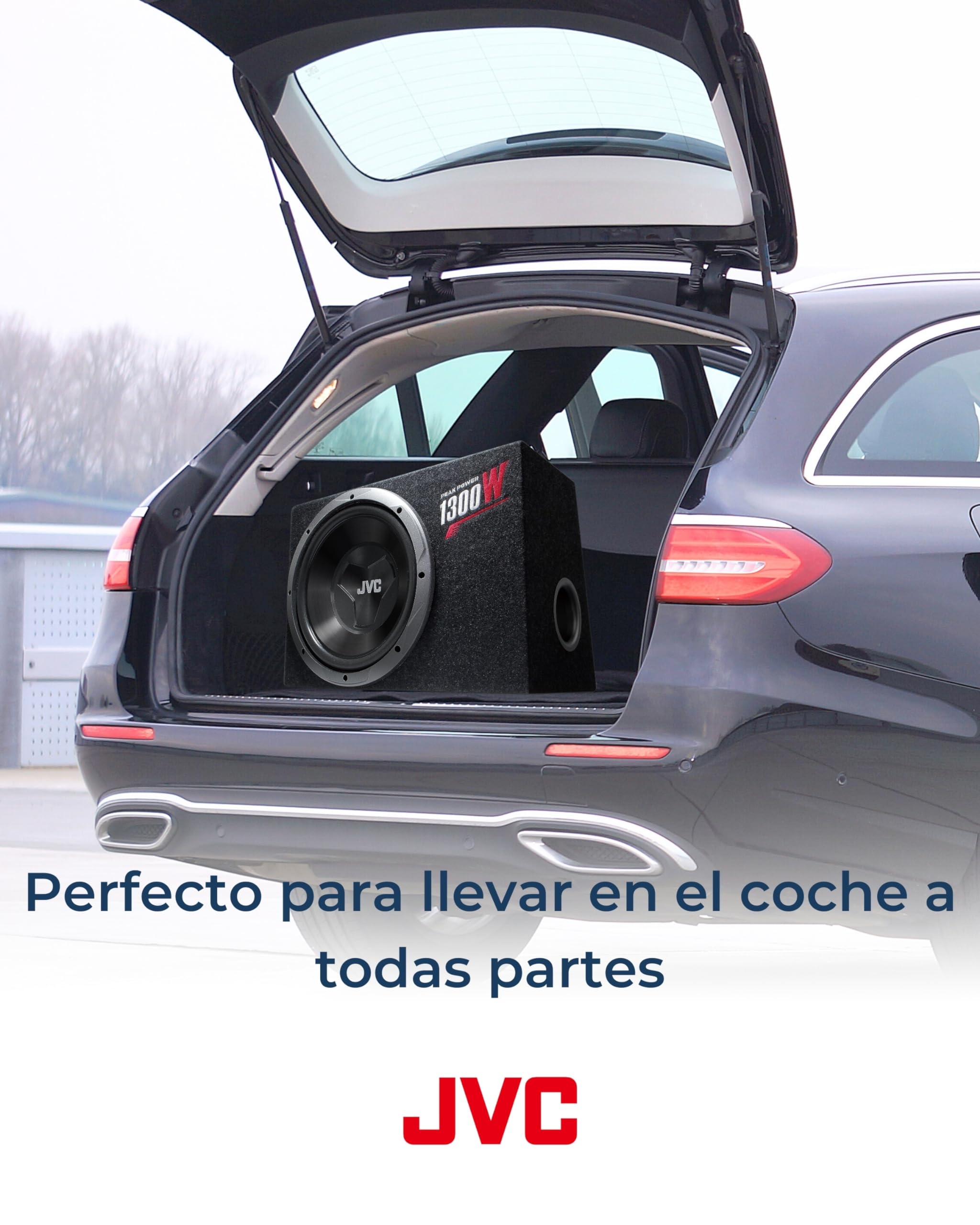 JVC CS-BW120 Equipo de Subwoofer de 300 mm | Caja de Tamaño Compacto y Fácil Instalación. Potencia Pico de 1300 W y Potencia Nominal de 150 W.