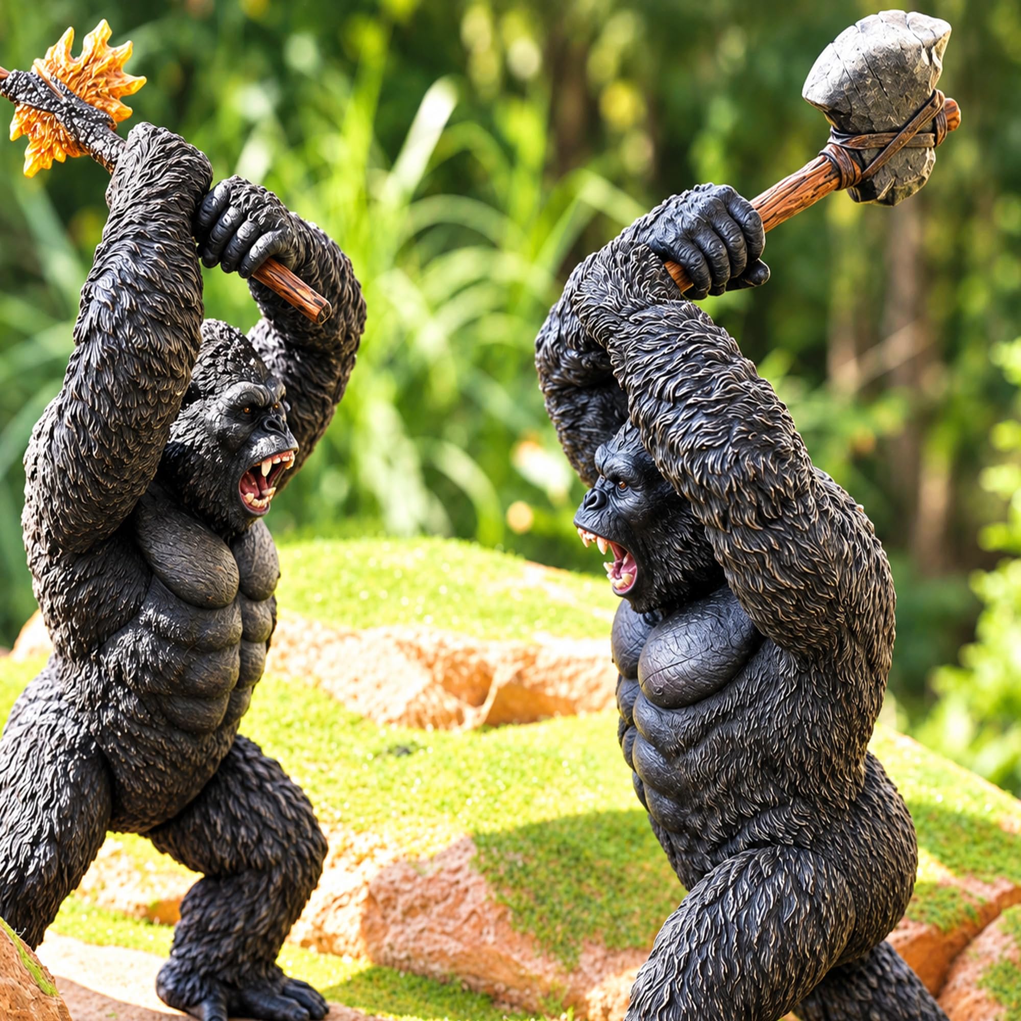 Gemini & Genius King Kong Figurine, Rampage Toys Gorilla with 2