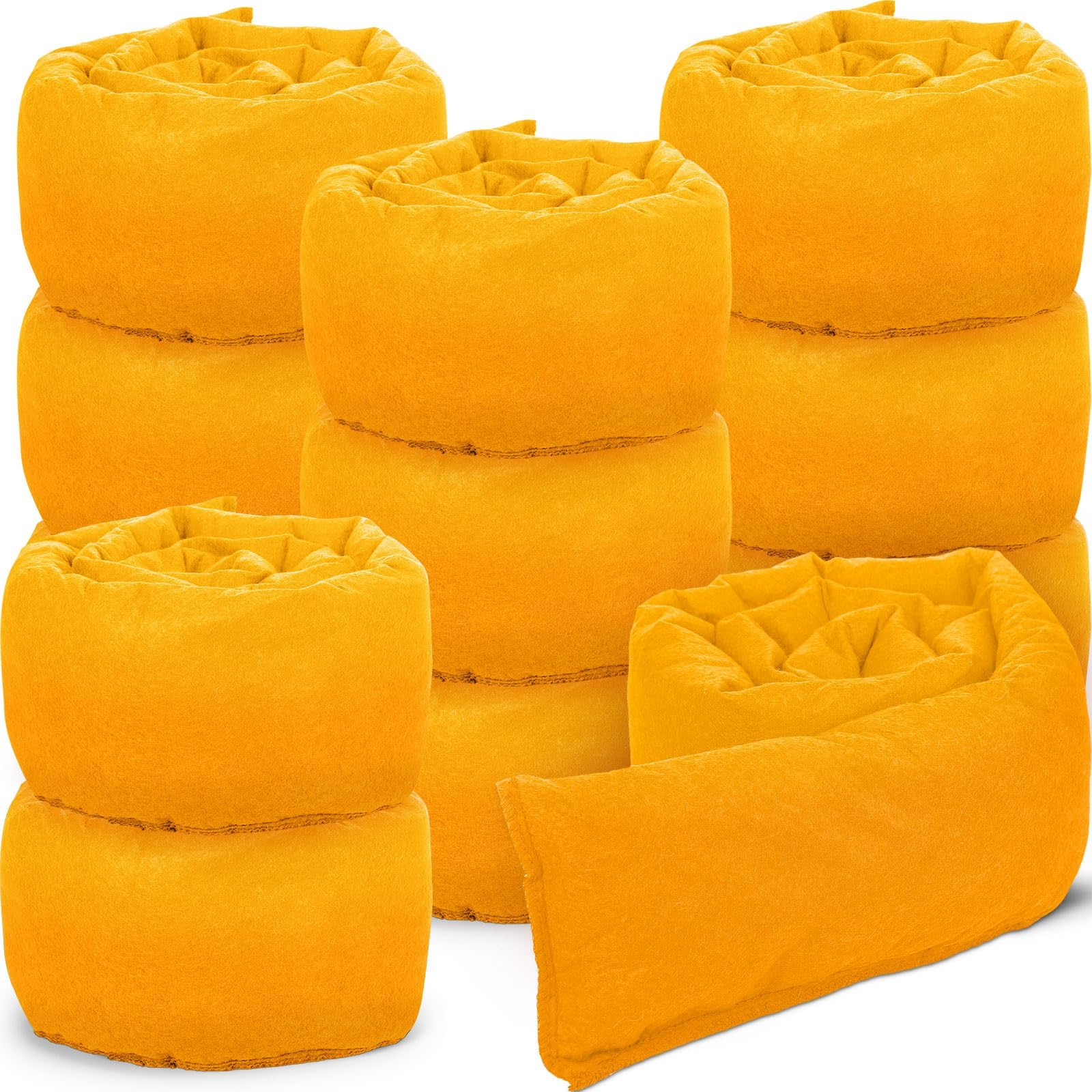 12 Pcs Water Barrier 5 ft x 6.5 Inch Flood Barriers for Home Reusable Absorbent Flooding Prevention Barriers Sandless Sandbags for Home Door Garage Basement