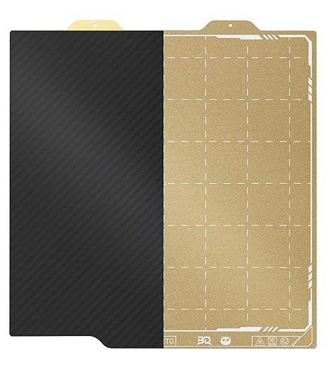 BIGTREETECH Plateau PET+ texturé (PEI) carbone compatible Bambu-Lab A1 Mini 184×184 mm — feuille flexible en acier à ressort