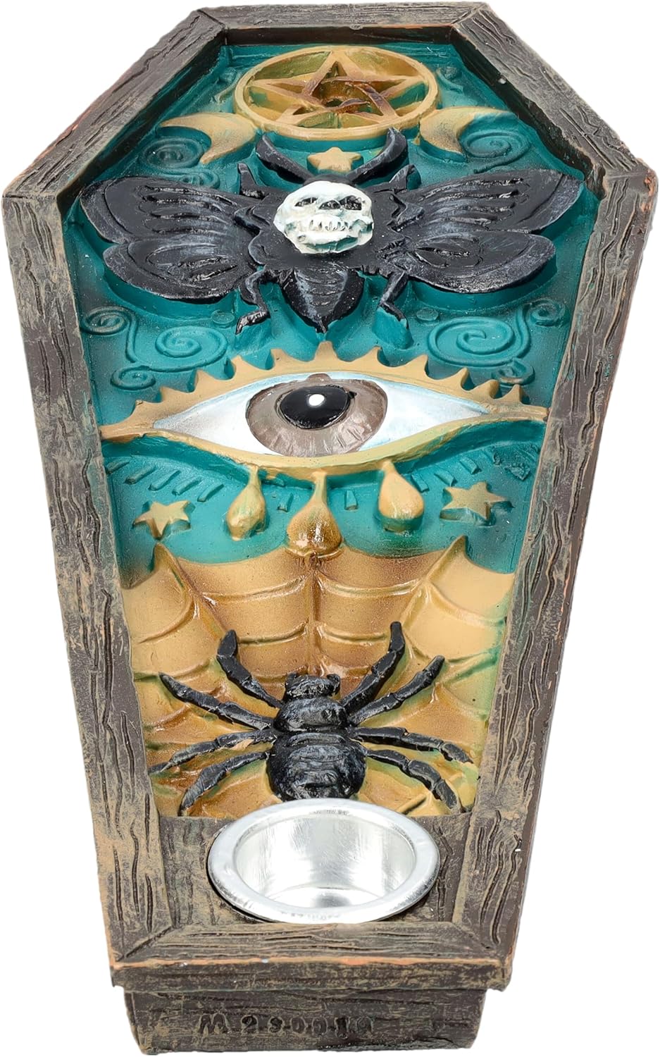 Pacific Giftware Coffin Incense Burner, 8.5 Inches Length, Decorative Incense Holder