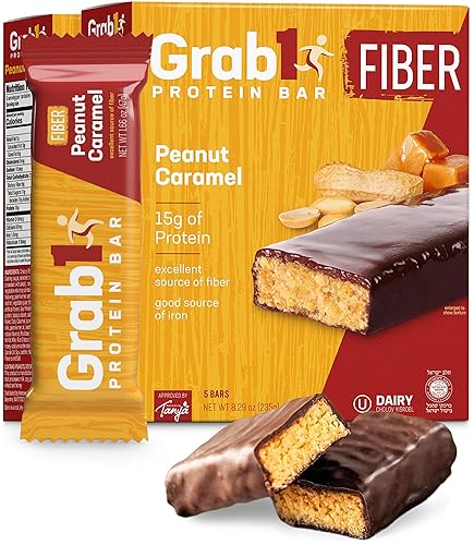 Miniatura 8 de Grab1 Barras de proteína "altas en fibra" sin lácteos | 0.35 onzas de fibra | 0.35 onzas de proteína | Sabor a corteza de almendra (paquete de 2 –