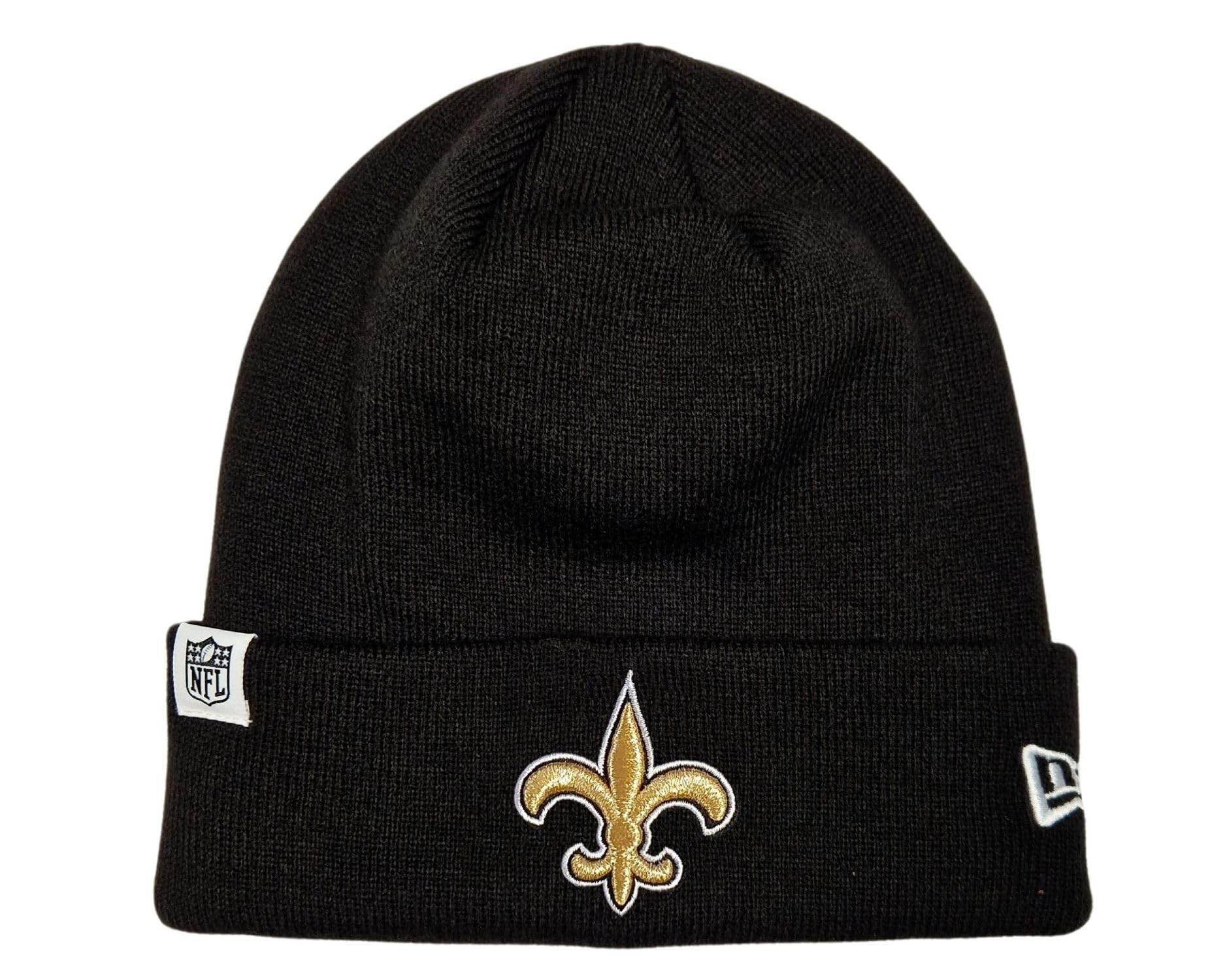 New Era Unisex New Orleans Saints #35674 New Orleans Saints Nfl Loop Label Knit Black Beanie