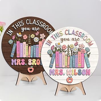 Personalized Teacher Door Sign, Teacher Gifts, Classroom Door Hanger, Welcome Teacher Sign, Teacher Appreciation Sign, Back To School Gift