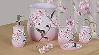 Vista 11 de Juego de accesorios decorativos de baño de 6 piezas de cerámica (Butterfly Bliss Blue)