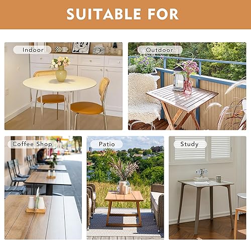 Miniatura 238 de Sancua Mantel cuadrado resistente a manchas y arrugas, lavable, de poliéster, decorativo de tela para mesa de comedor, fiestas de bufé y campamento,