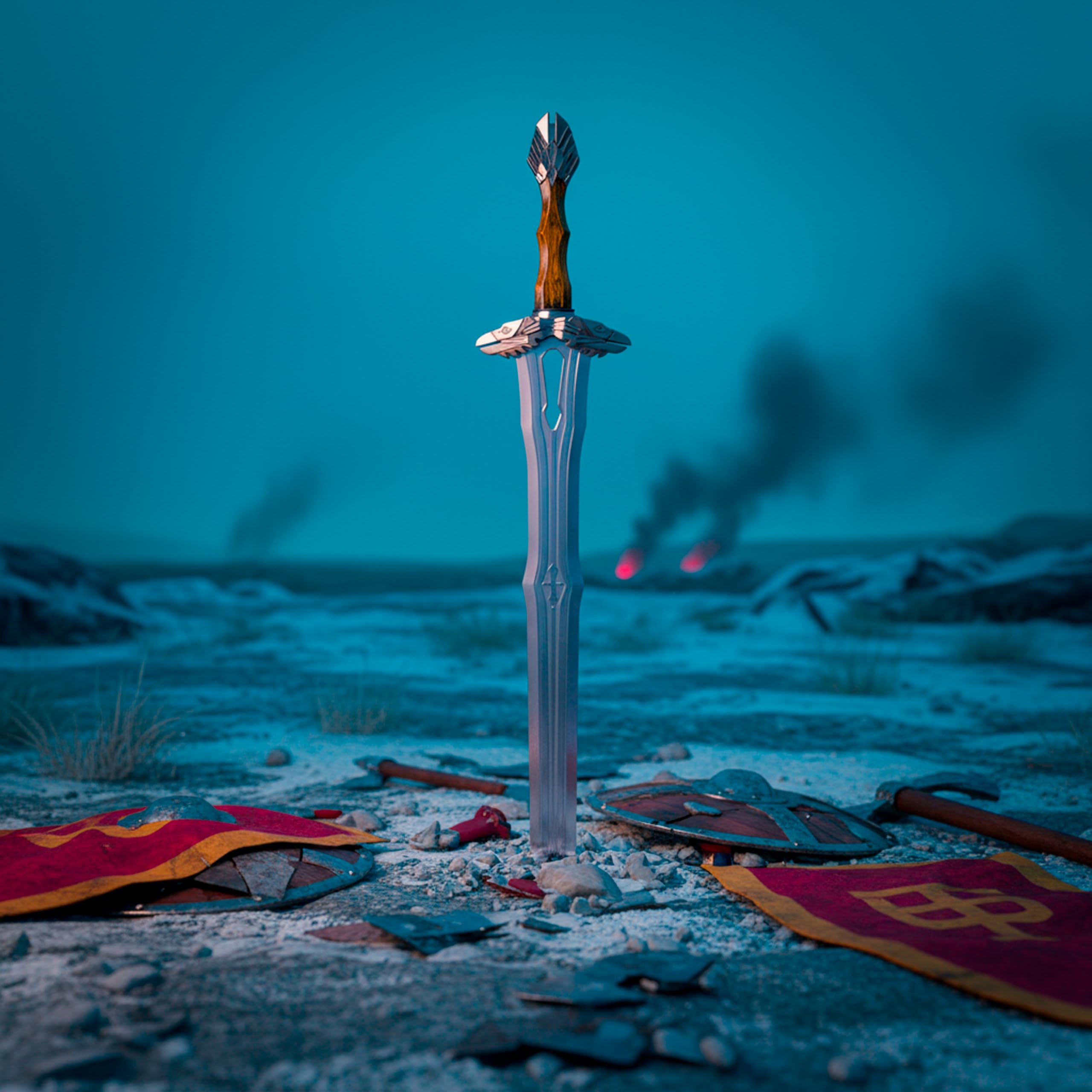 Schwert Echt Metall inspiriert von LOTR The Rings of Power Sting Legolas Oakenshield Orcrist Thorin Glamdring Herugrim Boromir Angmar Ringwraith Gimli (Thorin Oakenshield Regal Sword JT6055)