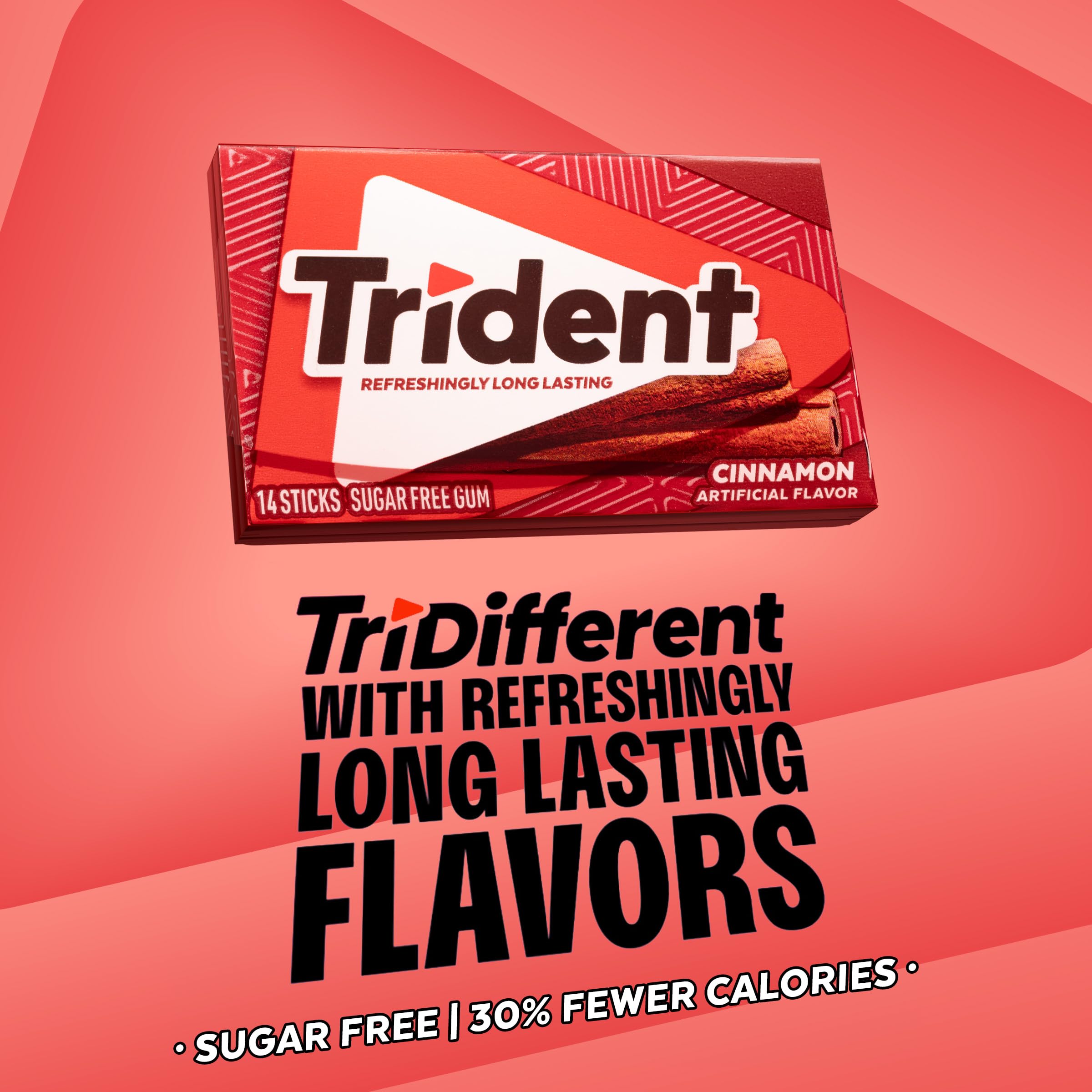 Trident Cinnamon Sugar-Free Chewing Gum 12 Packs of 14 Pieces 168 Total Pieces | Chewing Gum with Xylitol Perfect for Long Lasting Fresh Breath at School Work & Travel product thumbnail 7