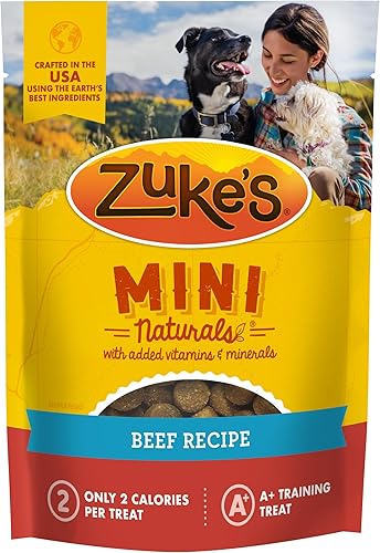 Zukes - Premios para entrenamiento de perros Mini Naturals y cáñamo natural masticable para calmar a tu perro