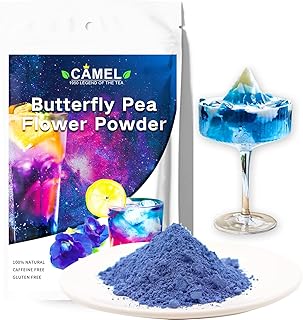 Sponsored Ad - CAMEL 100% Pure Natural Butterfly Pea Flower Tea Powder 4 oz Anti Aging Antioxidant Rich Healthy Clitoria T...