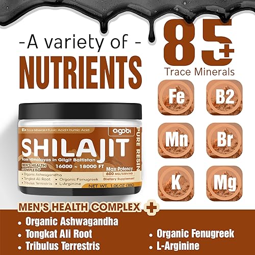 Miniatura 2 de Shilajit - Resina orgánica pura del Himalaya  1.06 oz de suplemento Shilajit con más de 85 minerales traza, ácido fúlvico, raíz de ashwagandha,