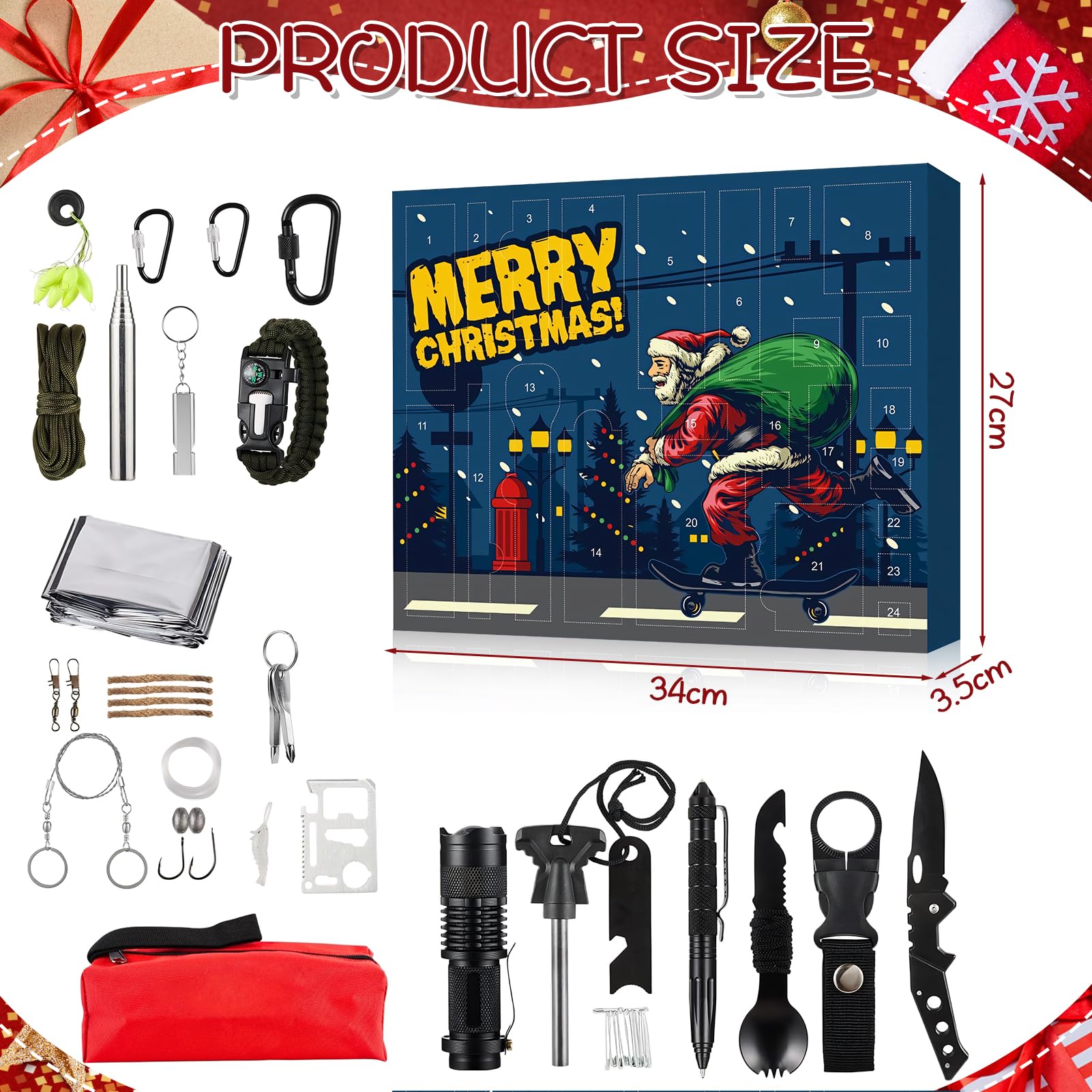 Adventskalender Mit Überlebenswerkzeugen - 24 Tage Outdoor Gadgets Für Camping & Abenteuer