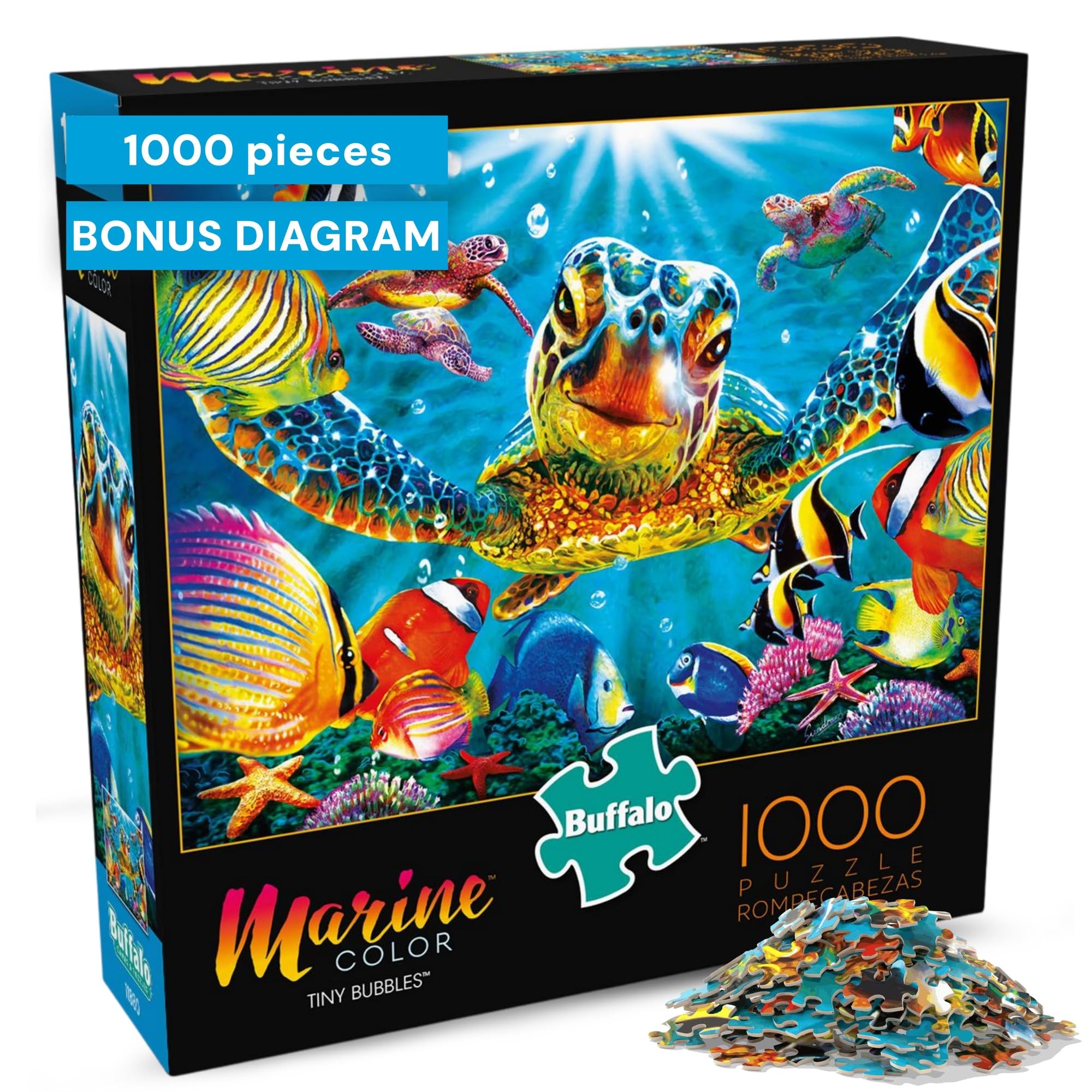 Buffalo Games - Steve Sundram - Tiny Bubbles - 1000 Piece Jigsaw Puzzle For Adults - Challenging Puzzle Perfect for Game Nights - Finished Size is 26.75 x 19.75
