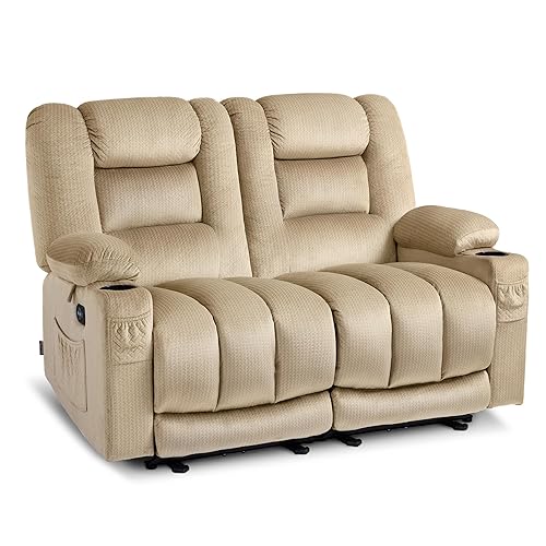 55.9" Zero Gravity Power Loveseat Recliner with Heat and Vibration