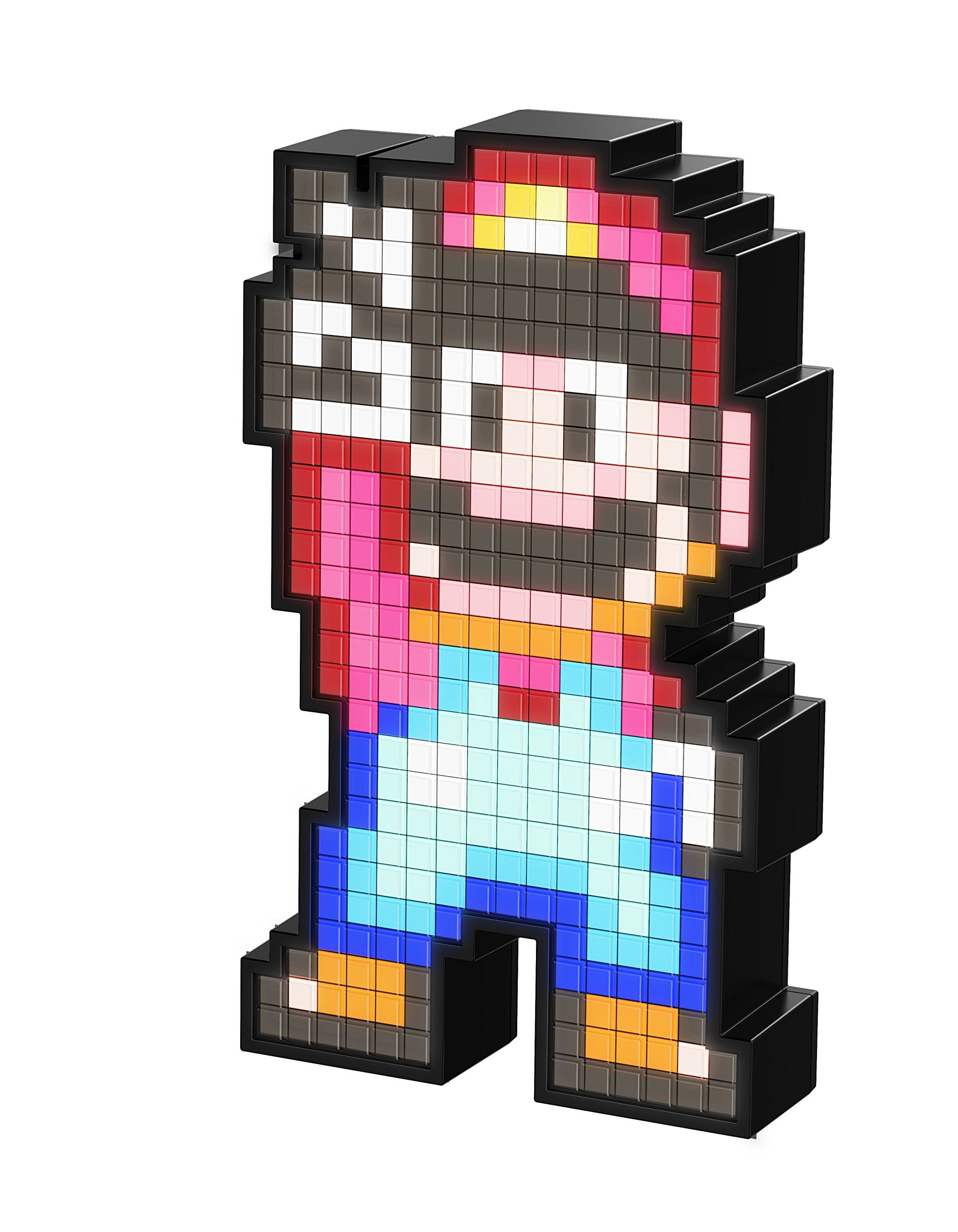 PDP 878-041-EU-SMWM Pixel Pals Nintendo Super World Mario Collectible Lighted Figure, Blue/Red, 8.8 x 11.2 x 15.9 cm