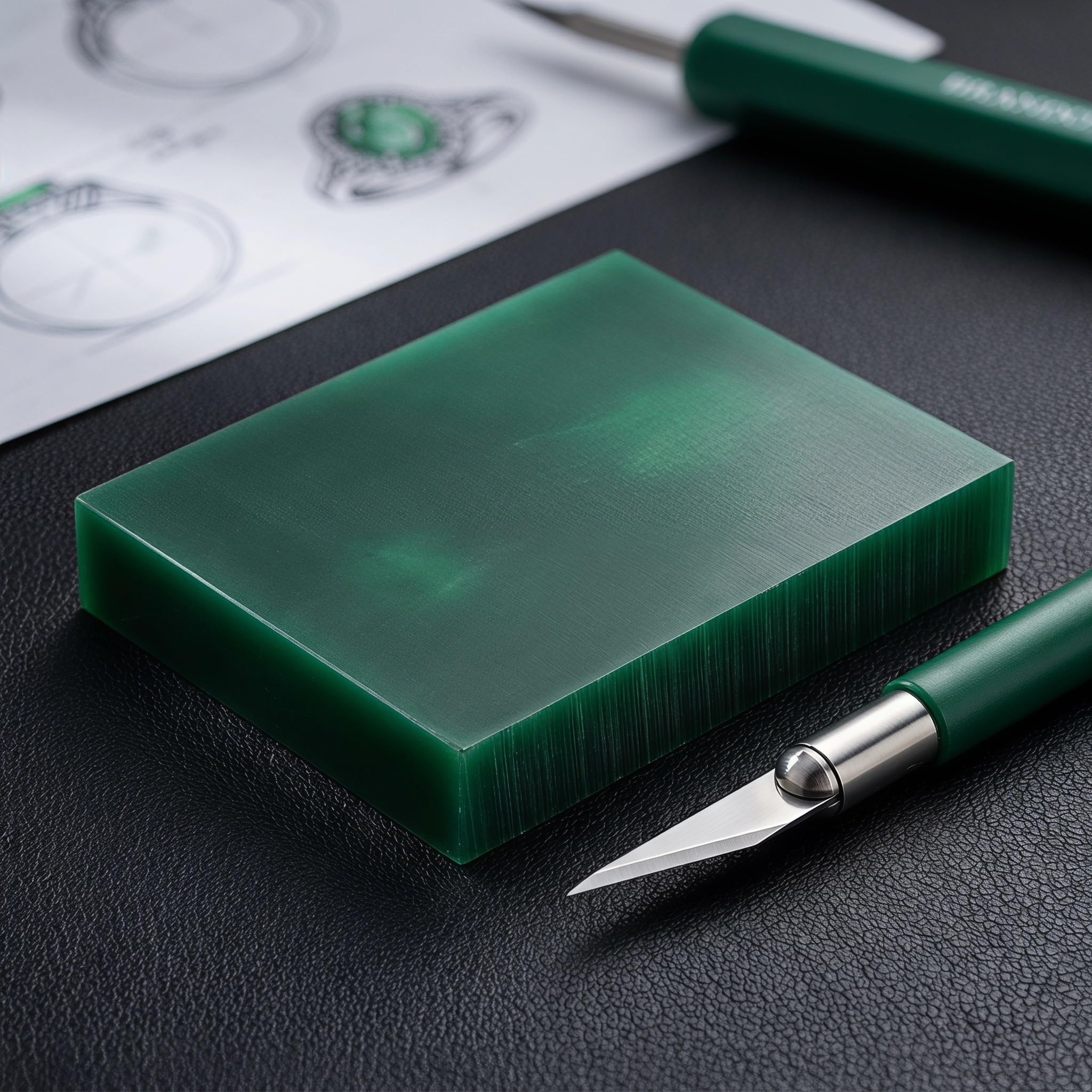 YARNOW Bloque de Cera Verde para Tallado de Joyas y Fundición, 14 Mm