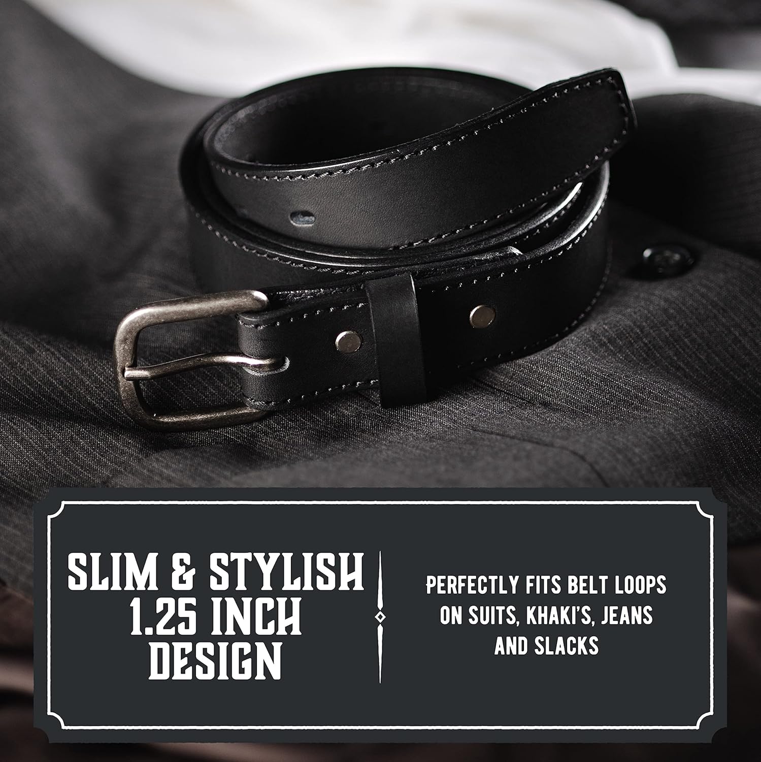 Main Street Forge The Executive Leather Belt | Made in USA | Men's Dress Belt | 1 1/4 Inch Belt - Image 4