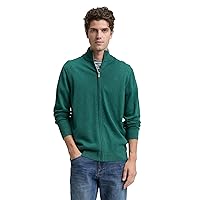 TOM TAILOR 1047571 Maglione Cardigan, 38681-Jasper Green Melange