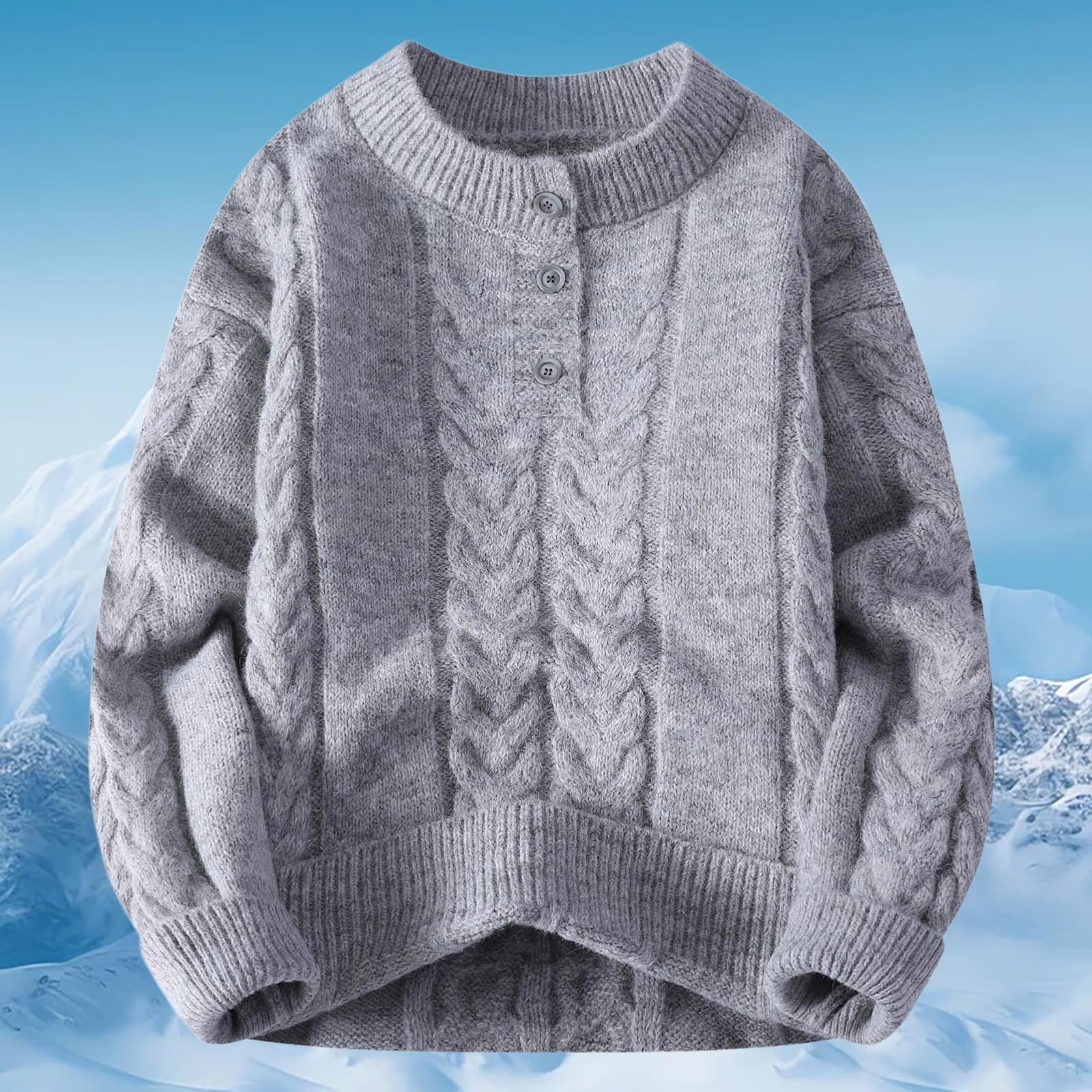 Maglione Lavorato a Maglia, Maglione Casual, Manica Lunga, Top Invernale per Un Abbigliamento Quotidiano Elegante