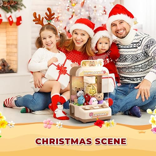 Miniatura 8 de Mini máquina de garras para niños, bonita máquina expendedora Capybara de juguetes para niñas de 3 a 4 años, dispensador de caramelos para niños,