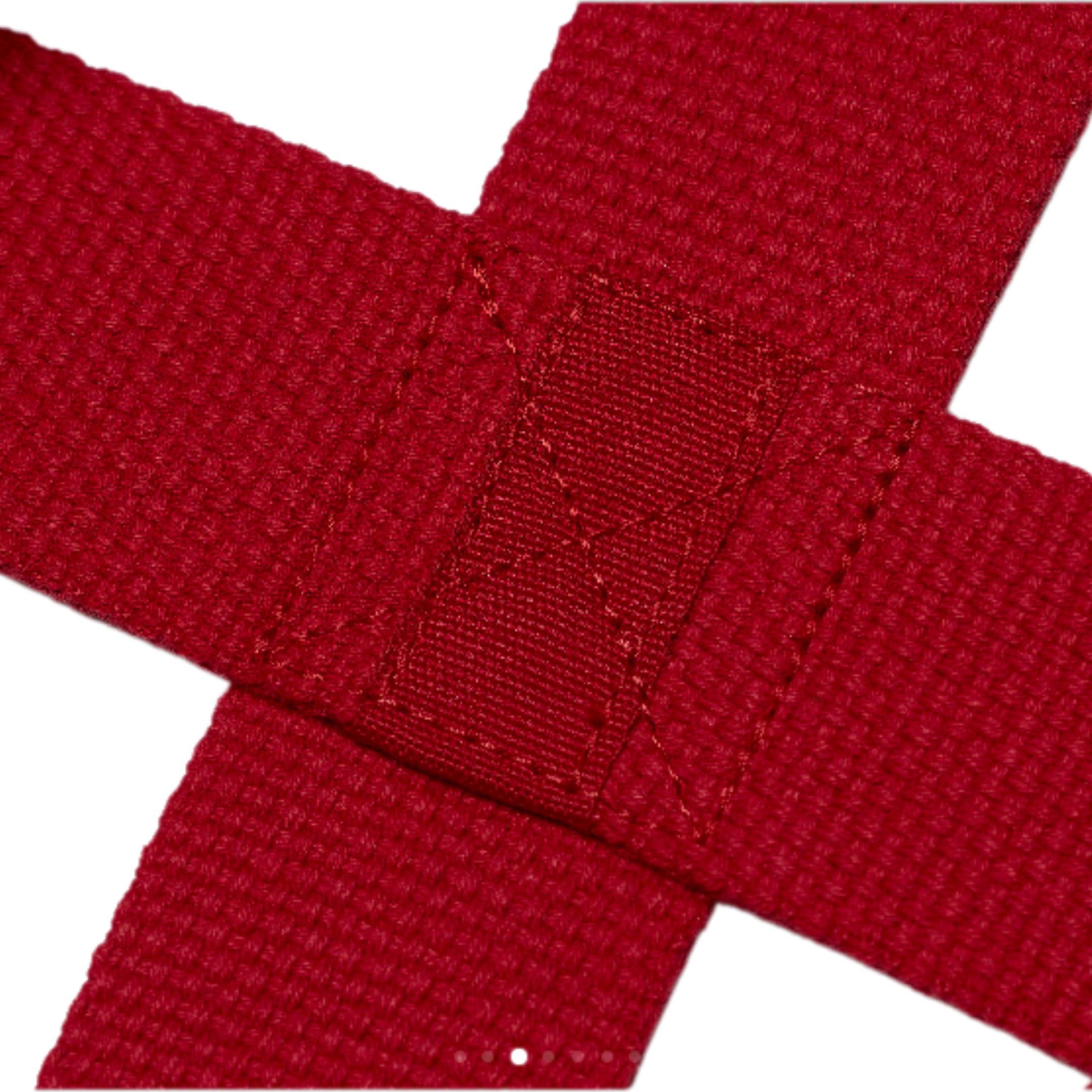Muscleape Weight Lifting Straps - Non-Slip Wrist Supporter with Padded Cuff for Gym Workout Deadlift Powerlifting and Fitness Strength Training (Figure 8, Cotton, Anti-Skid) Red Beast Mode 2